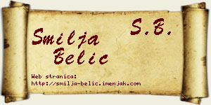 Smilja Belić vizit kartica